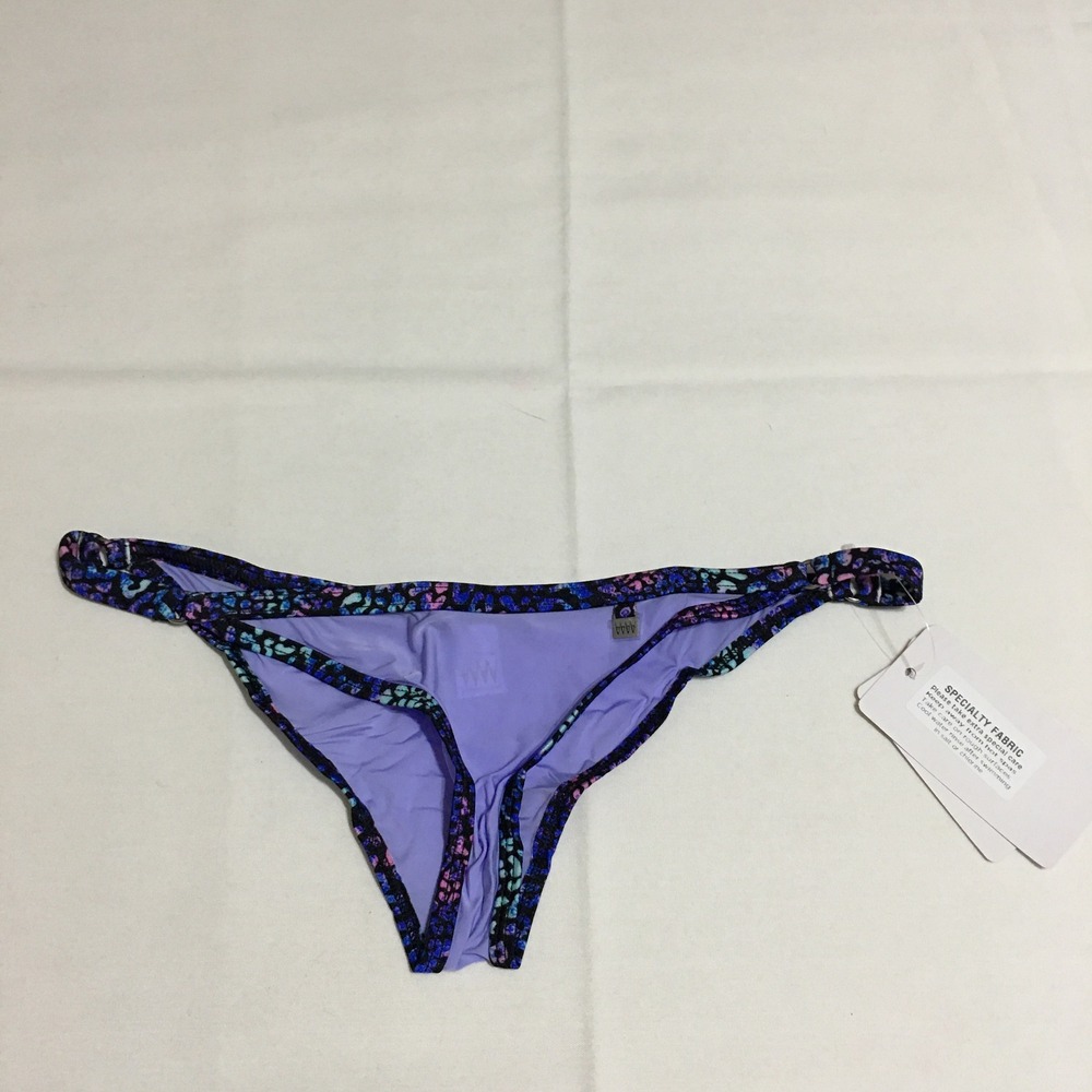 Wicked Weasel 229 Cheeky Bikini Bottom Small Multi Lavender NWT